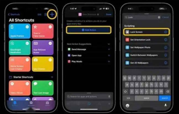 临泽苹果14锁屏维修店分享iPhone14升级iOS16.4后如何创建锁屏快捷方式 